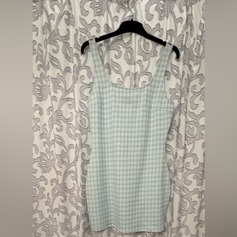 Blue & White squared dress